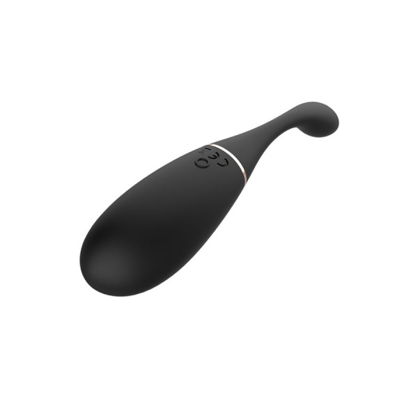 Œuf vibrant télécommandé USB noir avec option commande vocale LOLA-S 